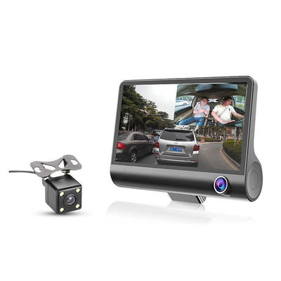 3 in 1 car dvr with radar detector + gps (Russian pre-warning data),front and rear car camera recorder